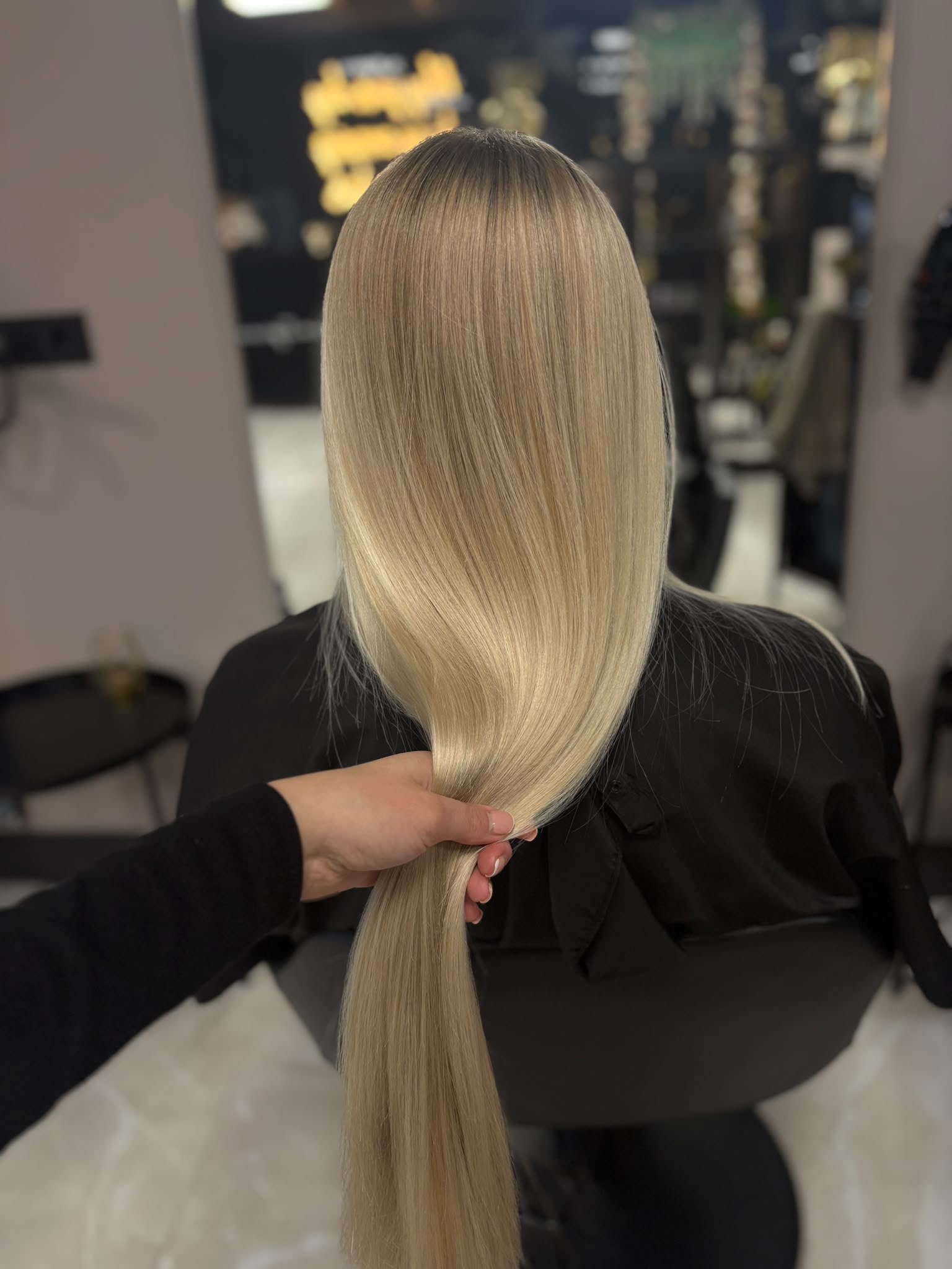 Glanzende brunette balayage